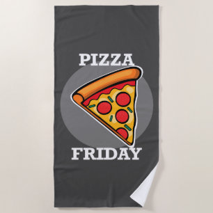 Diseño de Viernes Pizza - Toalla de playa