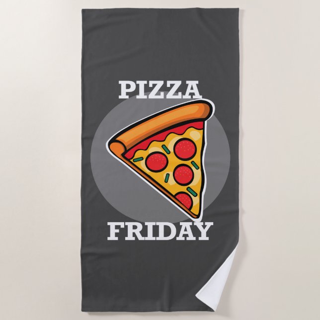 Diseño de Viernes Pizza - Toalla de playa (Anverso)