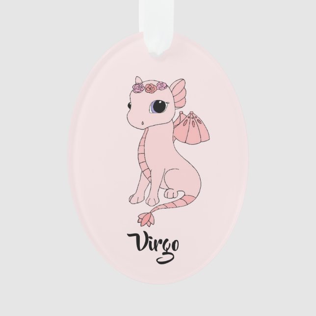 Diseño de Virgo Dragón Cute adorno de zodiaco (Anverso)