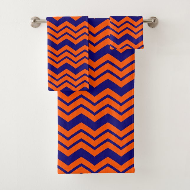 Diseño de zigzag de chevron azul naranja (In situ)