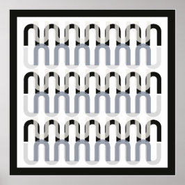 Diseño deco retro de arte monocromático