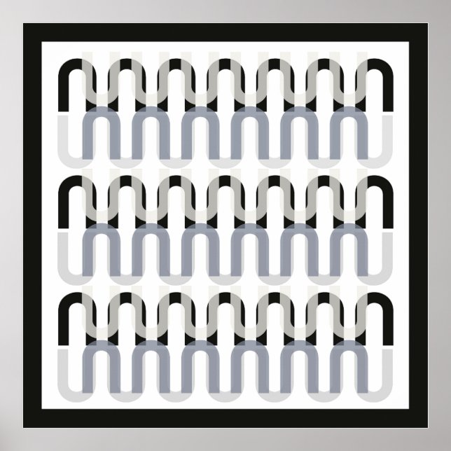 Diseño deco retro de arte monocromático (Frente)