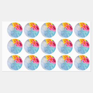 Diseño del Acuerdo Tropical sobre pegatinas