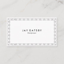 Diseño del art déco de la tarjeta de visita del