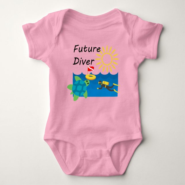 Diseño del Buceador Futuro - Baby Jersey Bodysuit (Anverso)