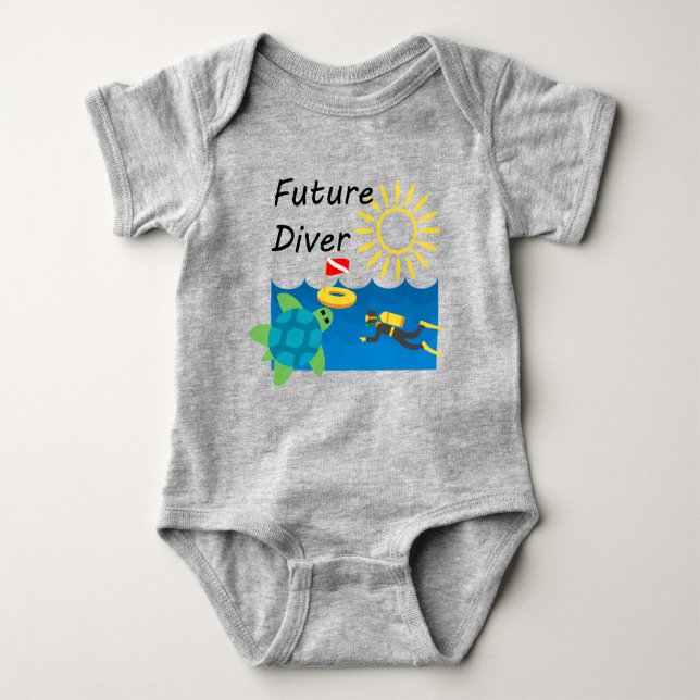 Diseño del Buceador Futuro - Baby Jersey Bodysuit (Anverso)