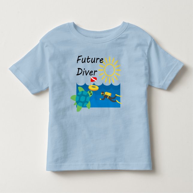 Diseño del Buceador Futuro - Camiseta Toddler Fine (Anverso)