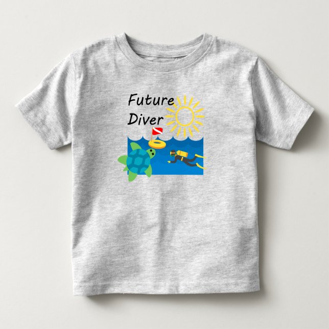Diseño del Buceador Futuro - Camiseta Toddler Fine (Anverso)
