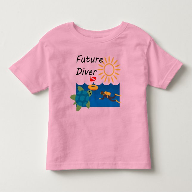 Diseño del Buceador Futuro - Camiseta Toddler Fine (Anverso)