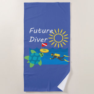 Diseño del Buceador Futuro - Toalla de playa