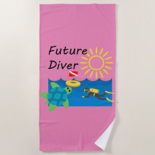 Diseño del Buceador Futuro - Toalla de playa