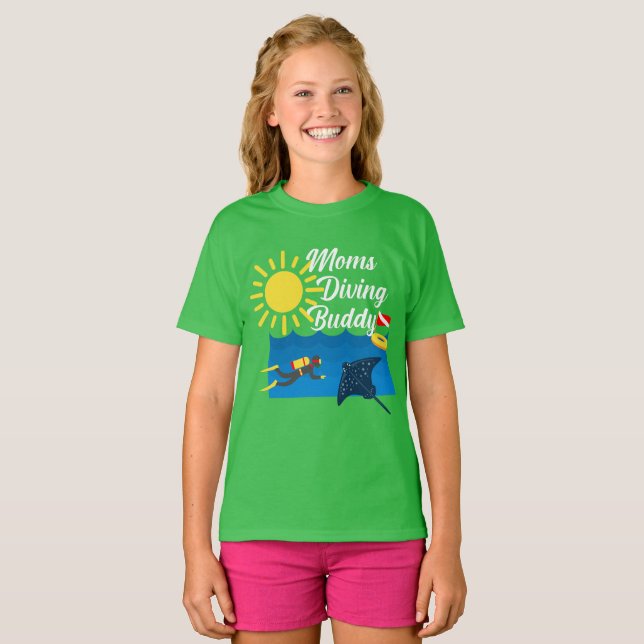 Diseño del Buda de Buceo para Madres - Camiseta bá (Anverso completo)