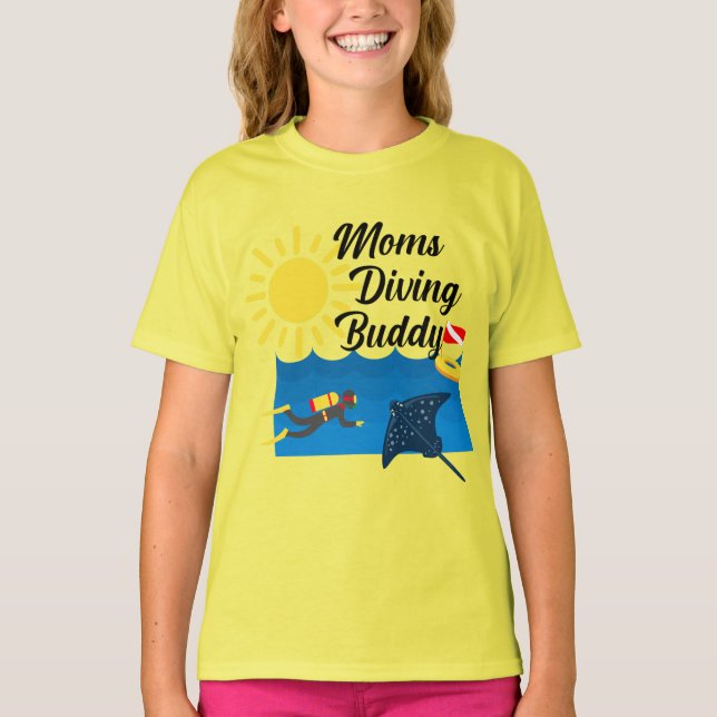 Diseño del Buda de Buceo para Madres - Camiseta bá (Anverso)