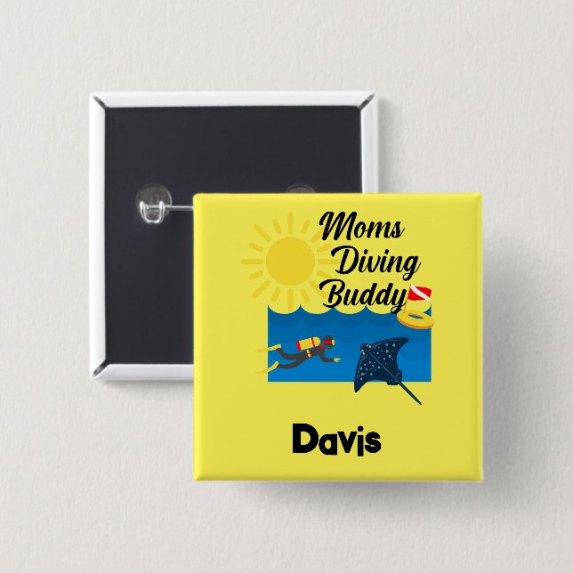 Diseño del Buque de Buceo de las mamás - botón cua (Anverso y reverso)