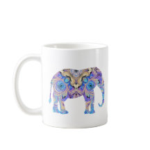 Diseño del caleidoscopio de la taza del elefante