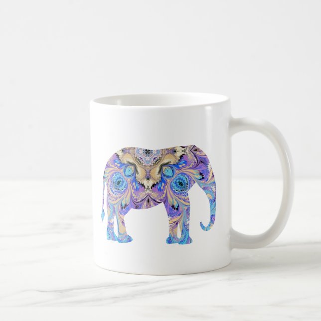 Diseño del caleidoscopio de la taza del elefante (Derecha)