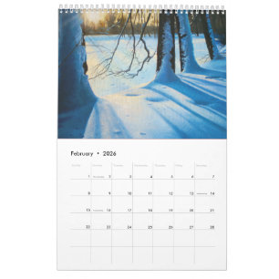 Diseño del calendario 2026 - Pintura de arte lukia