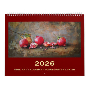 Diseño del calendario 2026 - Pintura de arte lukia