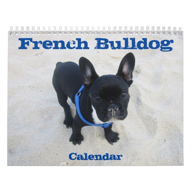 Diseño del Calendario de Bulldog Francés 2026 (Tapa)