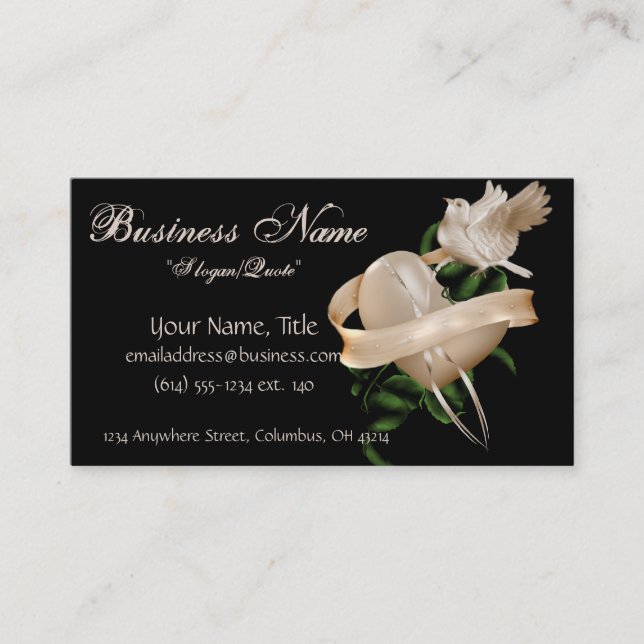 Diseño del corazón con las tarjetas de visita de (Anverso)