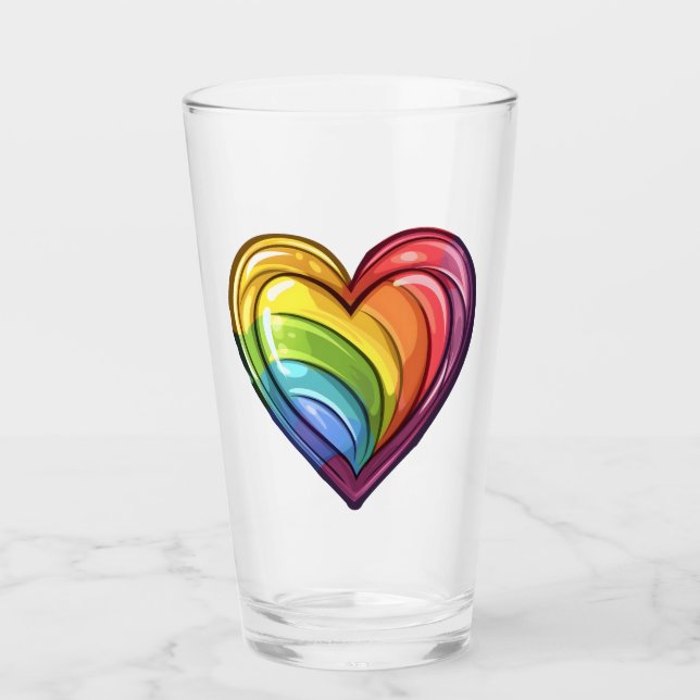 Diseño del corazón del orgullo gay (Anverso)