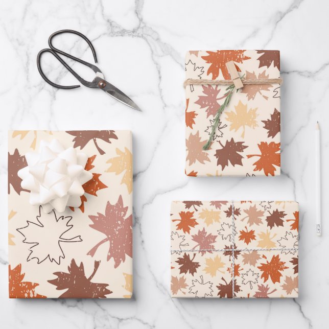 Diseño del día de Acción de Gracias, hojas natural (Anverso)