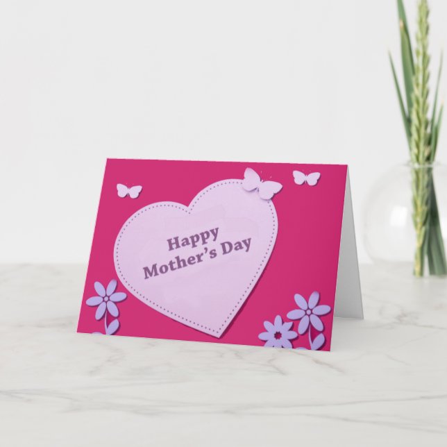 Diseño del Día de la Madre para la tarjeta de salu (Anverso)