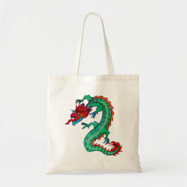 Diseño del dragón en la bolsa de asas del