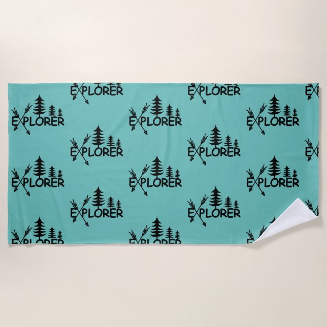 Diseño del Explorador - Toalla de playa (Anverso)