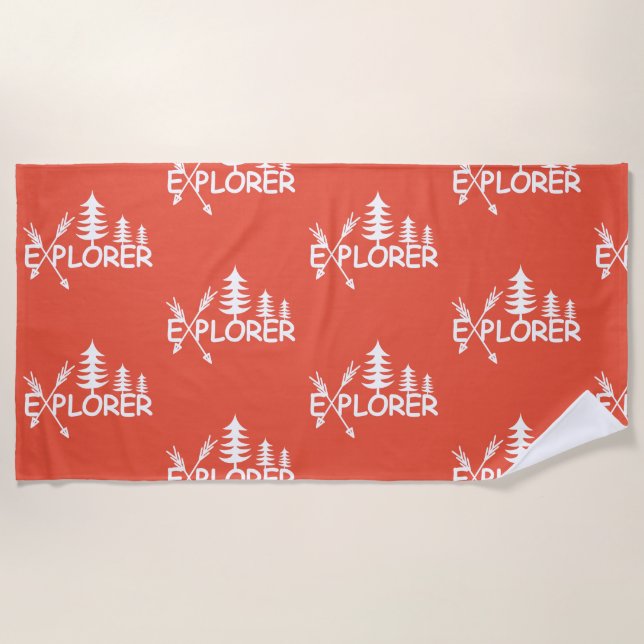 Diseño del Explorador - Toalla de playa (Anverso)
