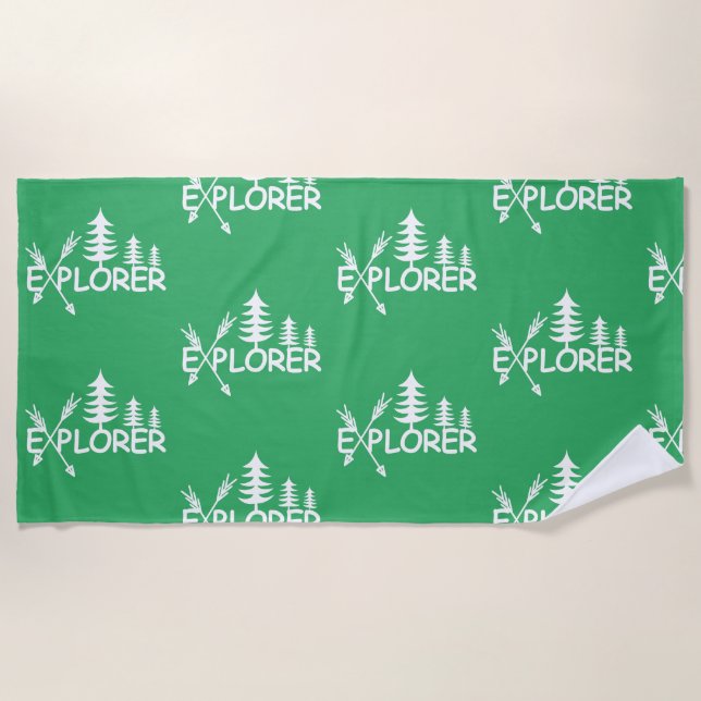 Diseño del Explorador - Toalla de playa (Anverso)