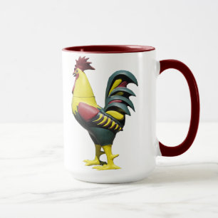 Diseño del gallo de la taza o de la taza