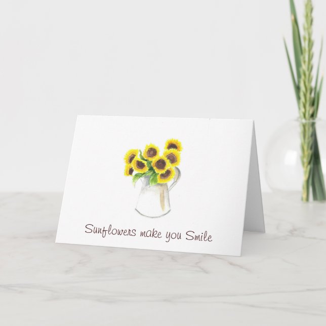 Diseño del girasol en tarjetas de nota (Anverso)