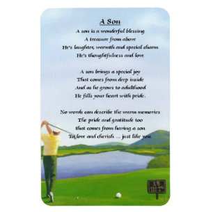 Diseño del golf - imán del poema del hijo