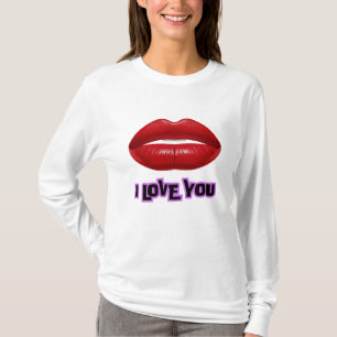 Diseño del logo de camiseta / caramelos Lips I Lov