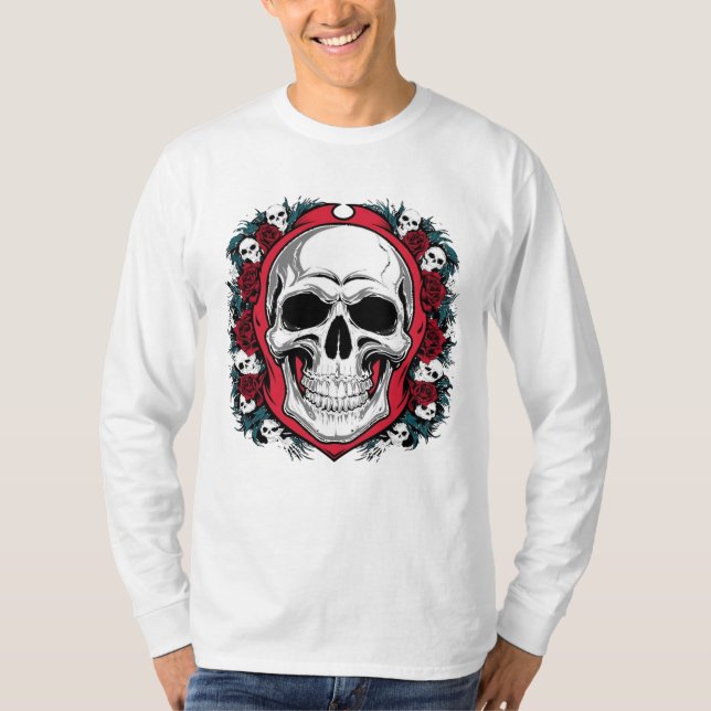 Diseño del logo de la camiseta / calavera de carac (Anverso)