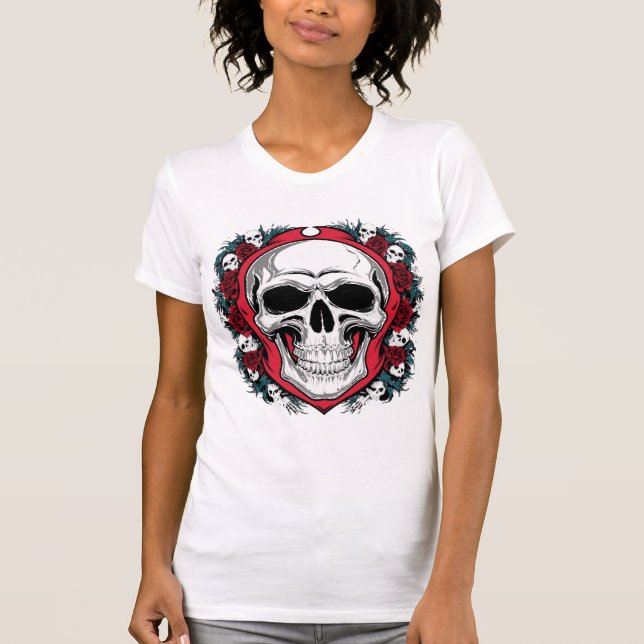 Diseño del logo de la camiseta / calaveras de cara (Anverso)