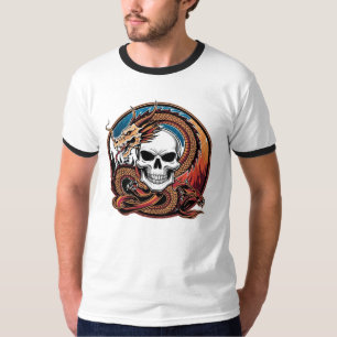 Diseño del logo del calavera de camisetas y del dr
