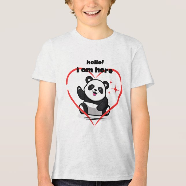 Diseño del logotipo de panda de camisetas (Anverso)