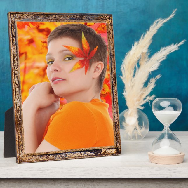 Diseño del marco antiguo de madera Añadir placa de (Lado)