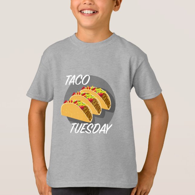 Diseño del Martes de Taco - Camiseta Básica para N (Anverso)