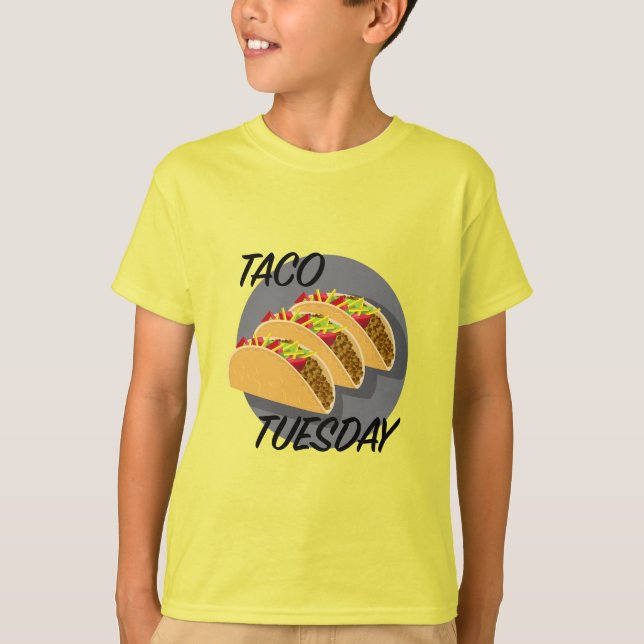 Diseño del Martes de Taco - Camiseta Básica para N (Anverso)