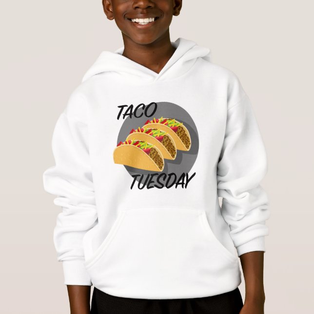 Diseño del Martes Taco - Hoodie Pullover para niño (Anverso)