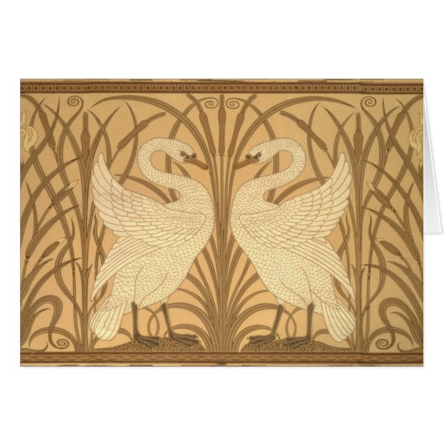 Diseño del papel pintado del cisne (Anverso (Horizontal))