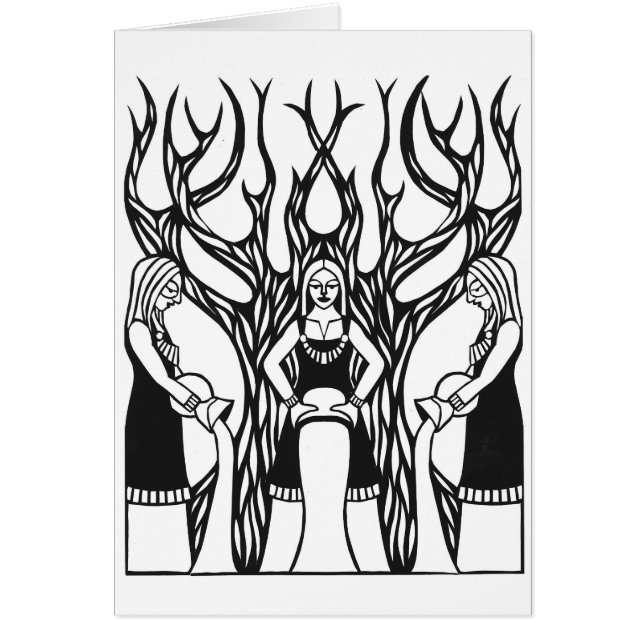 Diseño del papercut "del Norns" de Jennifer Kuhns (Frente)