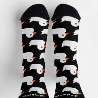 Diseño del pato blanco de calcetines