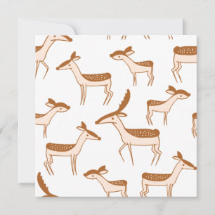 Diseño del patrón de ciervos Postal de corte anima
