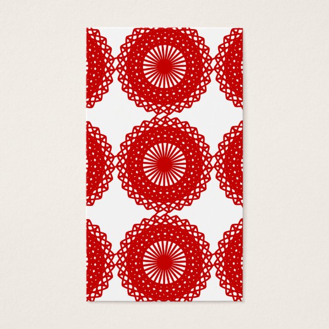 Diseño del patrón de encaje rojo. (Frente)