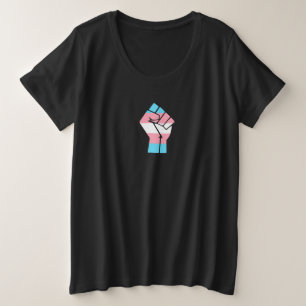 Diseño del puño del orgullo trans para la igualdad