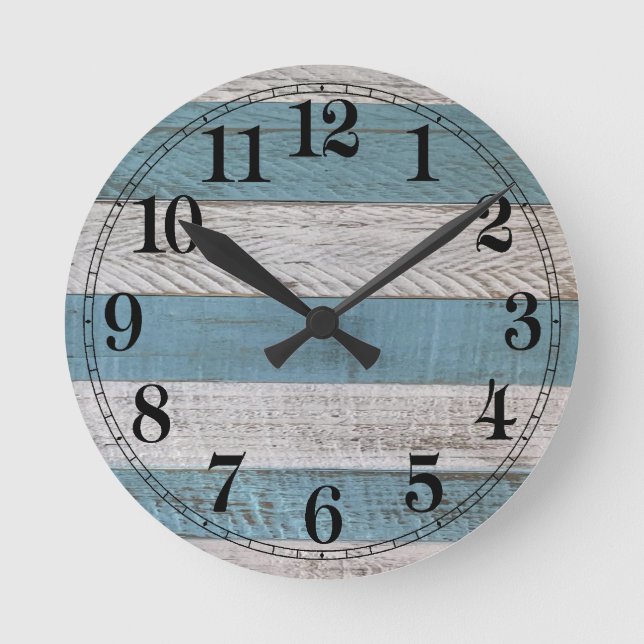 Diseño del reloj de madera de la vieja playa (Anverso)